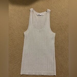Zara silver tank size XS